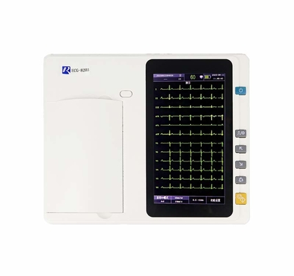 3 قنوات رقمية 7 بوصات شاشة ملونة جهاز تخطيط القلب الطبي